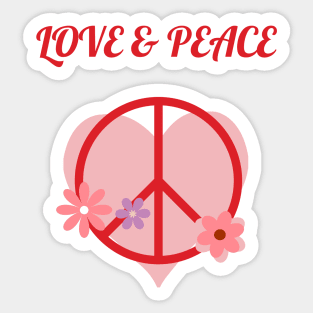 LOVE & PEACE Sticker